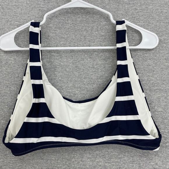 Aerie Bikini Top Womens Extra Large Blue Striped Lightly Padded Inserts Pullover - Picture 3 of 5